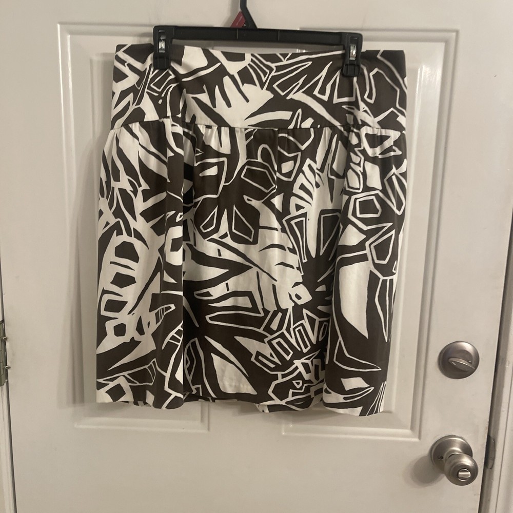 Falda Lauren Ralph Lauren Mujer Talla 10 Verde Blanco Falda Longitud 21 Pulgadas