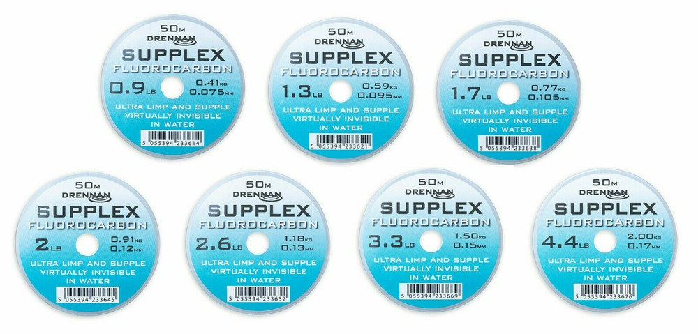 Drennan Supplex Fluorocarbon Fluorocarbon Line Hook Length 50m