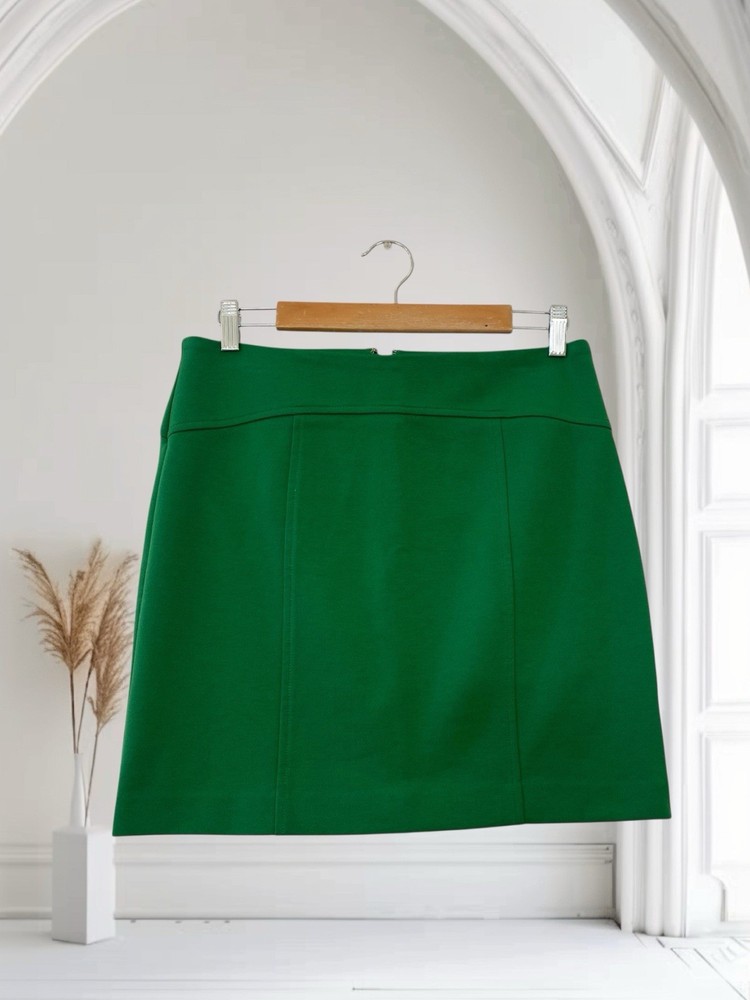 Michael Kors Women’s Mini Skirt Size 6 Kelly Green Ponte Stretch Knit $79