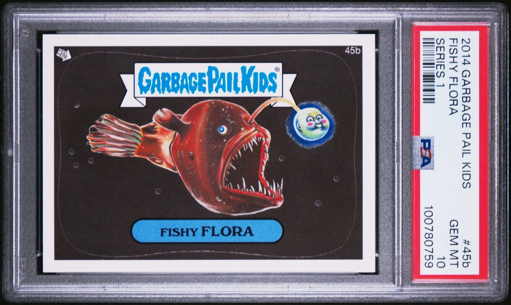 2014 Topps Garbage Pail Kids S1 Fishy Flora 45b PSA 10 Gem Mint Anglerfish Card