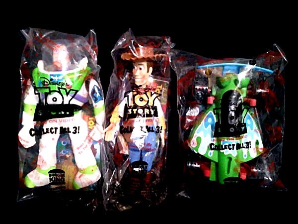 Burger King 1996 Toy Story Complete Set of 3 MIP Large Figures