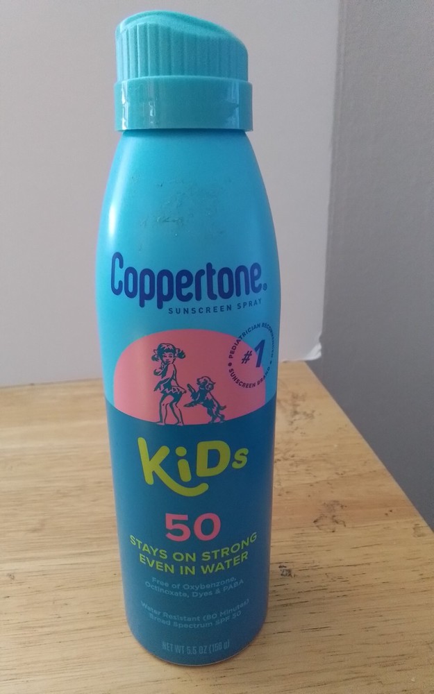 Coppertone Kids SPF 50 Sunscreen Spray 5.5 oz Water Resistant Exp 04/26