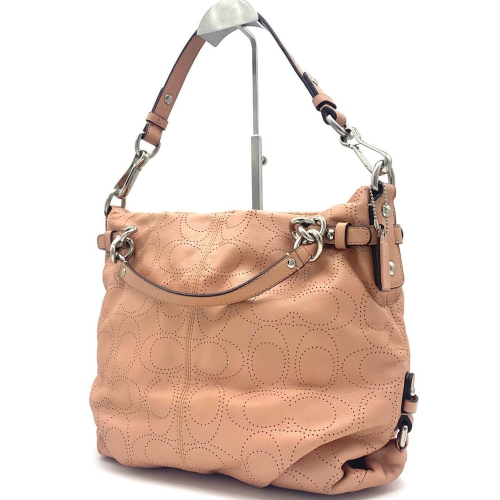 COACH Perforated Leather A4 2WAY Shoulder Bag High Capacity Brook Sig