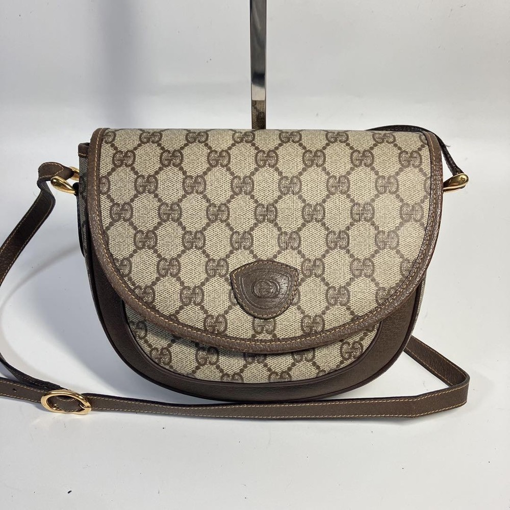 GUCCI GG Interlocking PVC Leather Shoulder Bag