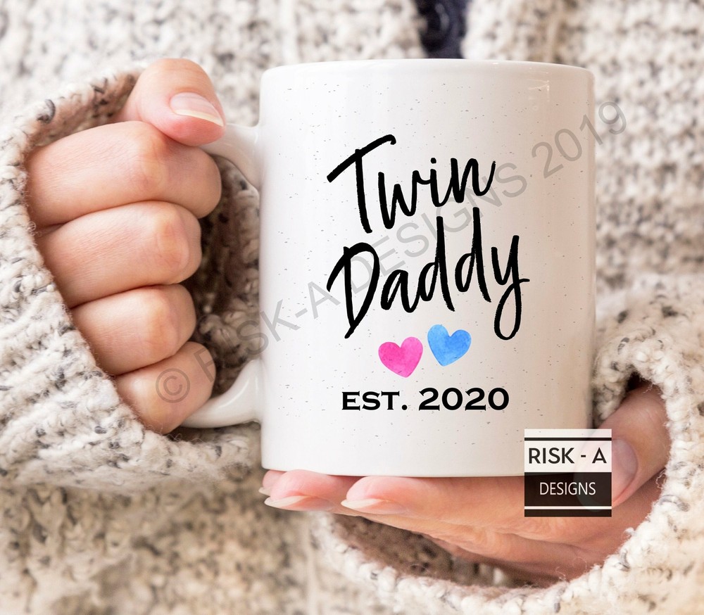 Twin Daddy Birthday Gift Twin Daddy Est 2020 Mug New Daddy Present Mens Gift