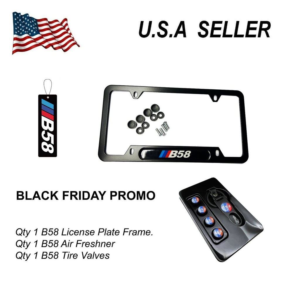 B58 licensee plate frame  ( QTY 1 ) Black LIMITED TIME OFFER-image