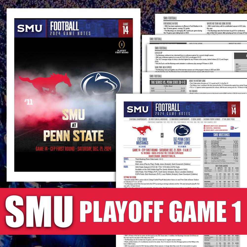 SMU - College Football Playoff - Program Media Game Notes - Dec 21, 2024 CFP