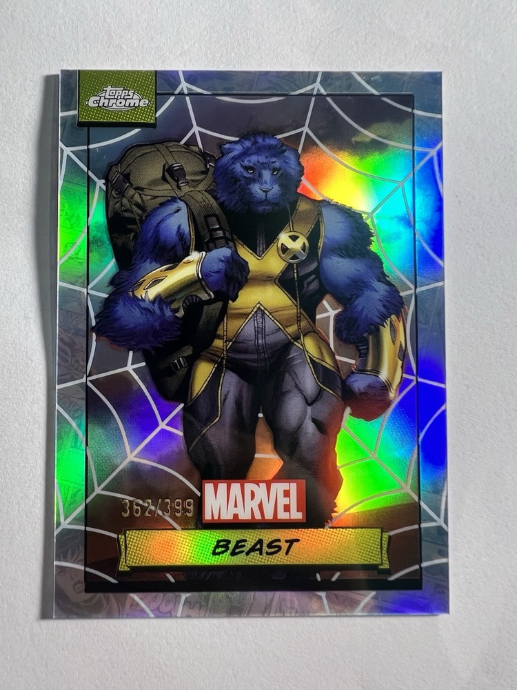2024 Topps Chrome Marvel Beast 82 Spiderweb Refractor #/399