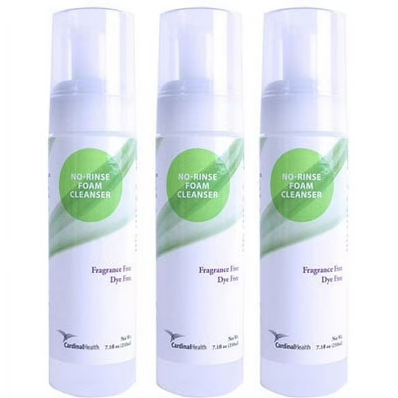 Cardinal Health Rinse Free Foam Cleanser - (Scented) 7.1 fl.oz. 3 PACK