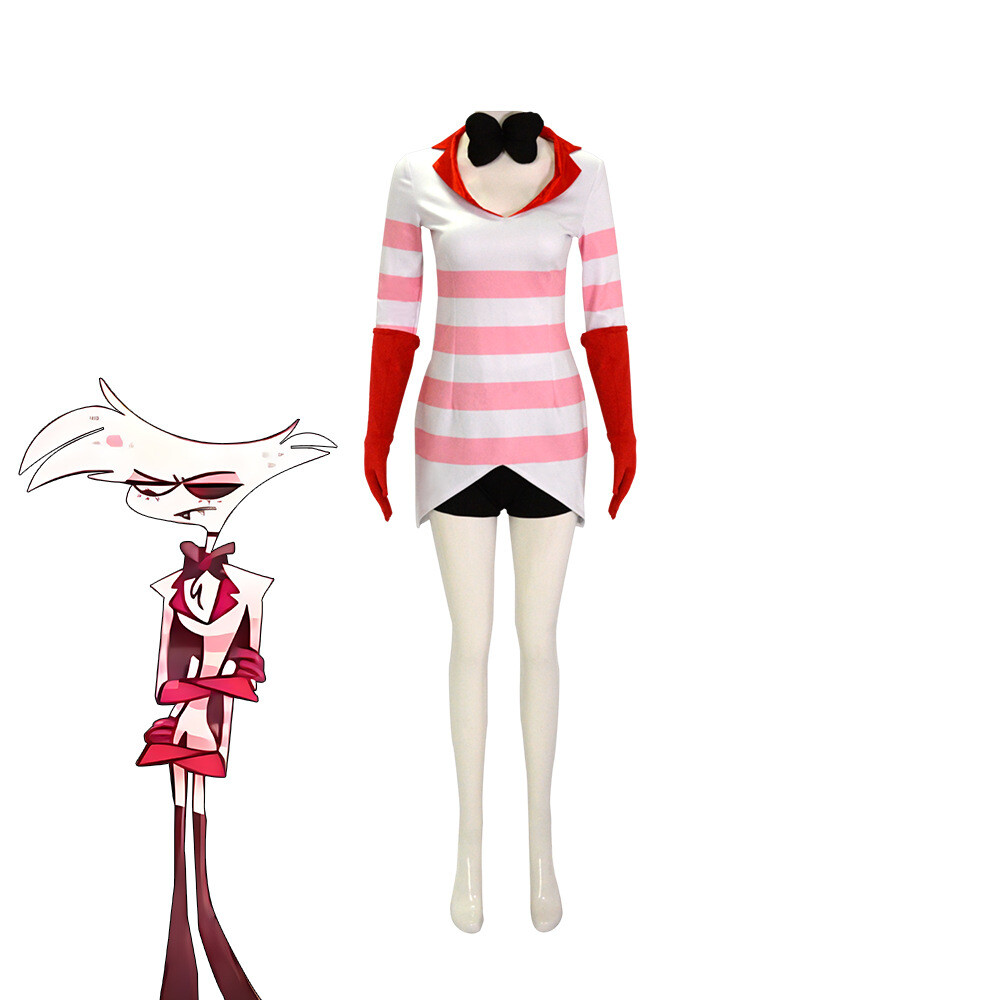 Hazbin Hotel Dust Angel Cosplay Costume Uniform Outfit Full Set