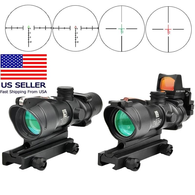 Trijicon Acog Clone 4x32/5x32 RMR Scope Reticle Sight Red Green Fiber Optic USA