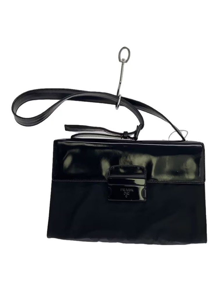 RARE PRADA Nylon Shoulder Bag in Solid Black 113