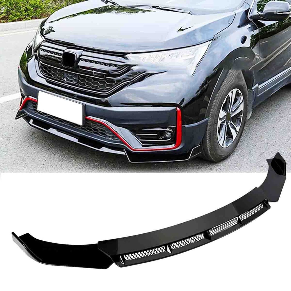 For Honda CR-V CRV 2014-2022 Gloss black Front Bumper Lip Splitter Chin Spoiler