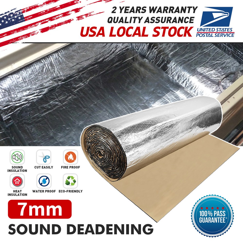 36sqft Sound Deadener Noise Proof Mat car Hood Door Heat Shield Insulation 7MM