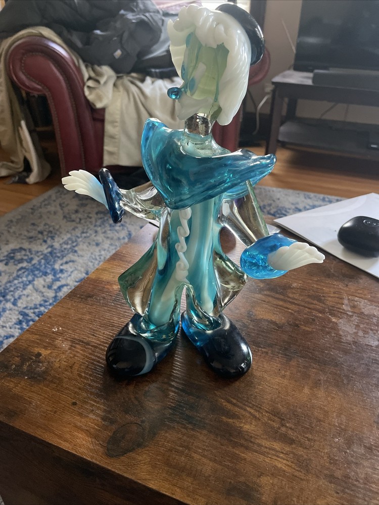 Murano art glass clown figurines handcrafted collectibles