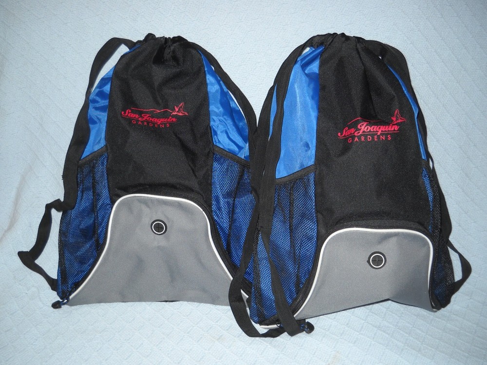 Back to School & Sports Day Packs -2 Matching Packs w Drawstring Shoulder Straps-image
