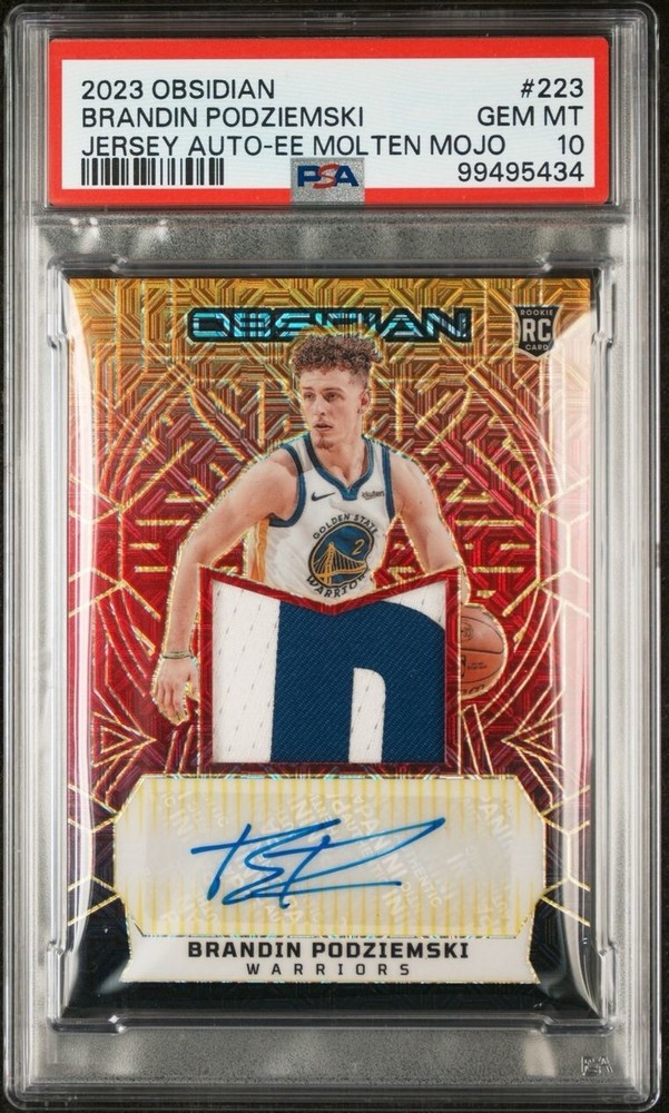 2023 Panini Obsidian Brandin Podziemski Electric Etch Molten Mojo AUTO POP 1