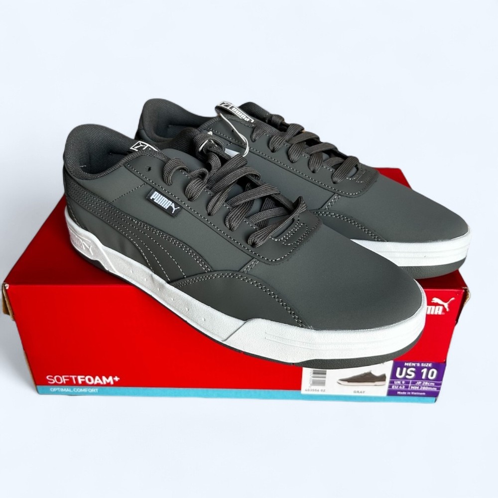 PUMA Men's Skate Sneaker SoftFoam Lace Up Shoes Gray Size 10