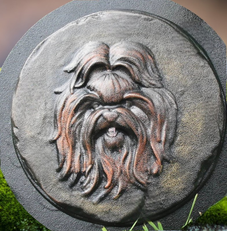 Shih tzu concrete dog mold plaster cement stepping stone mould 10
