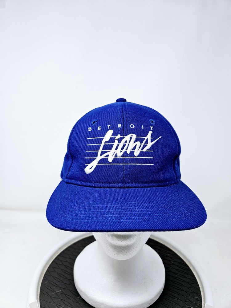Vintage Detroit Lions Drew Pearson 80s Wool Snapback Hat Spellout NFL Used