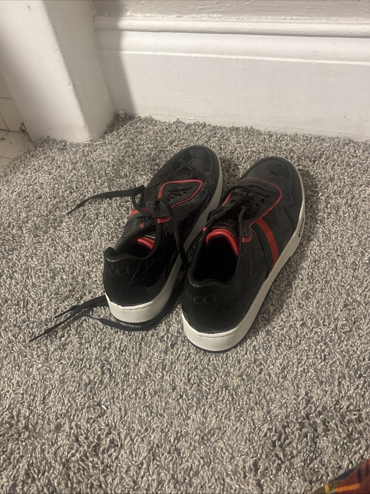 Gucci Black Lace Up Sneakers for Men and Women