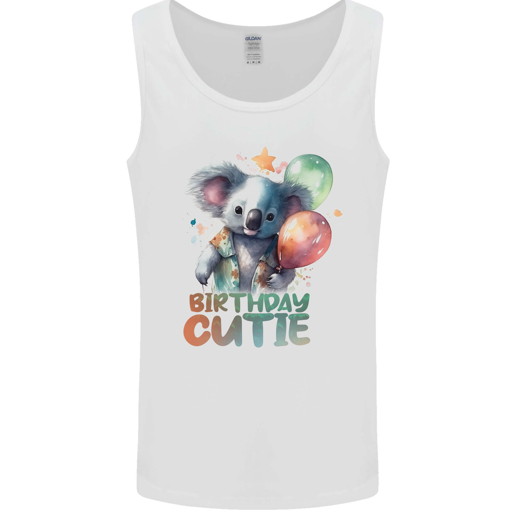 Birthday Cutie Koala 3rd 4th 5th 6th 7th 8th Mens Vest Tank Top