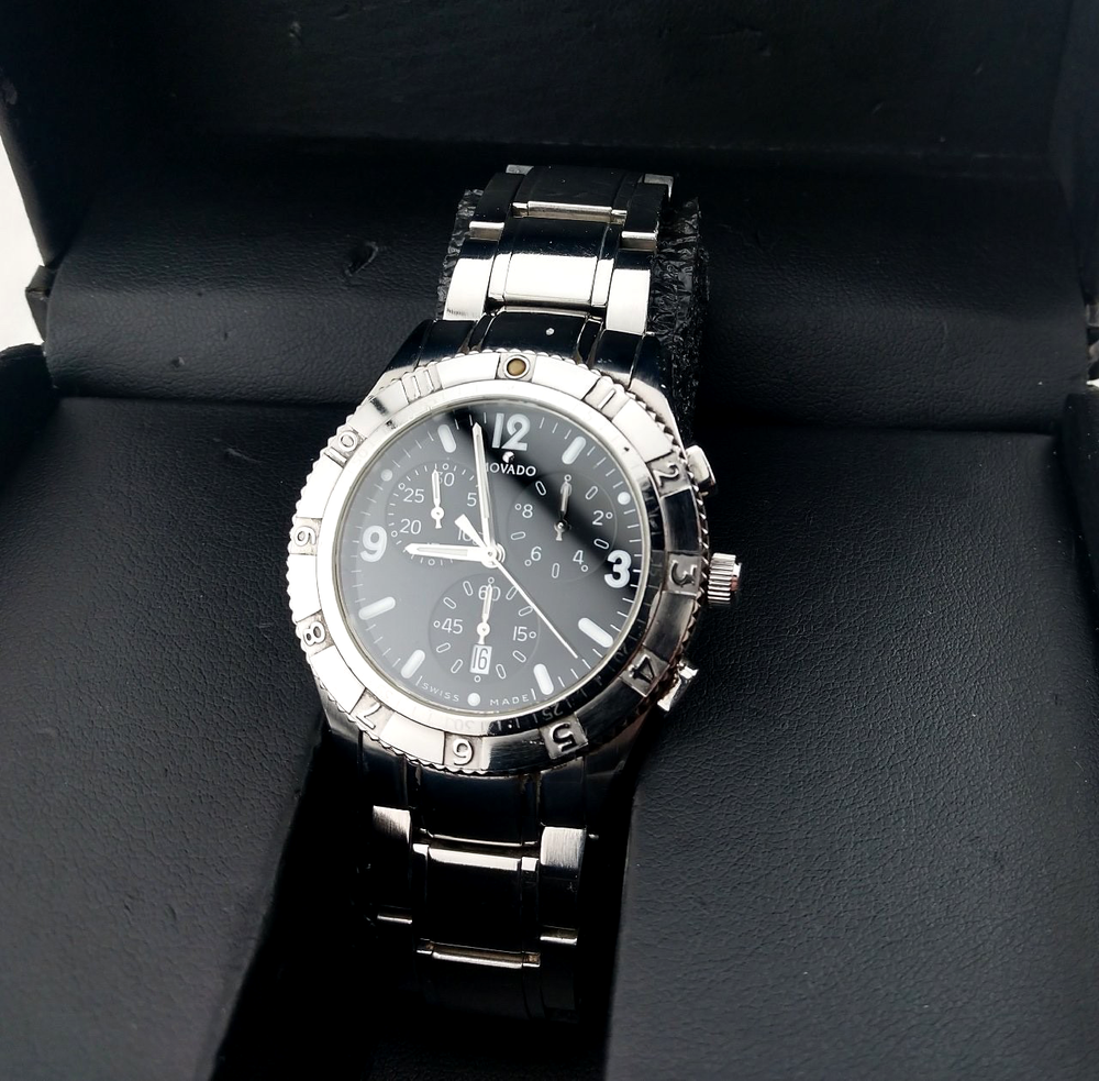 Movado Men's Jr. Sport Chronograph Watch Model #84.F9.1890 - Superb!