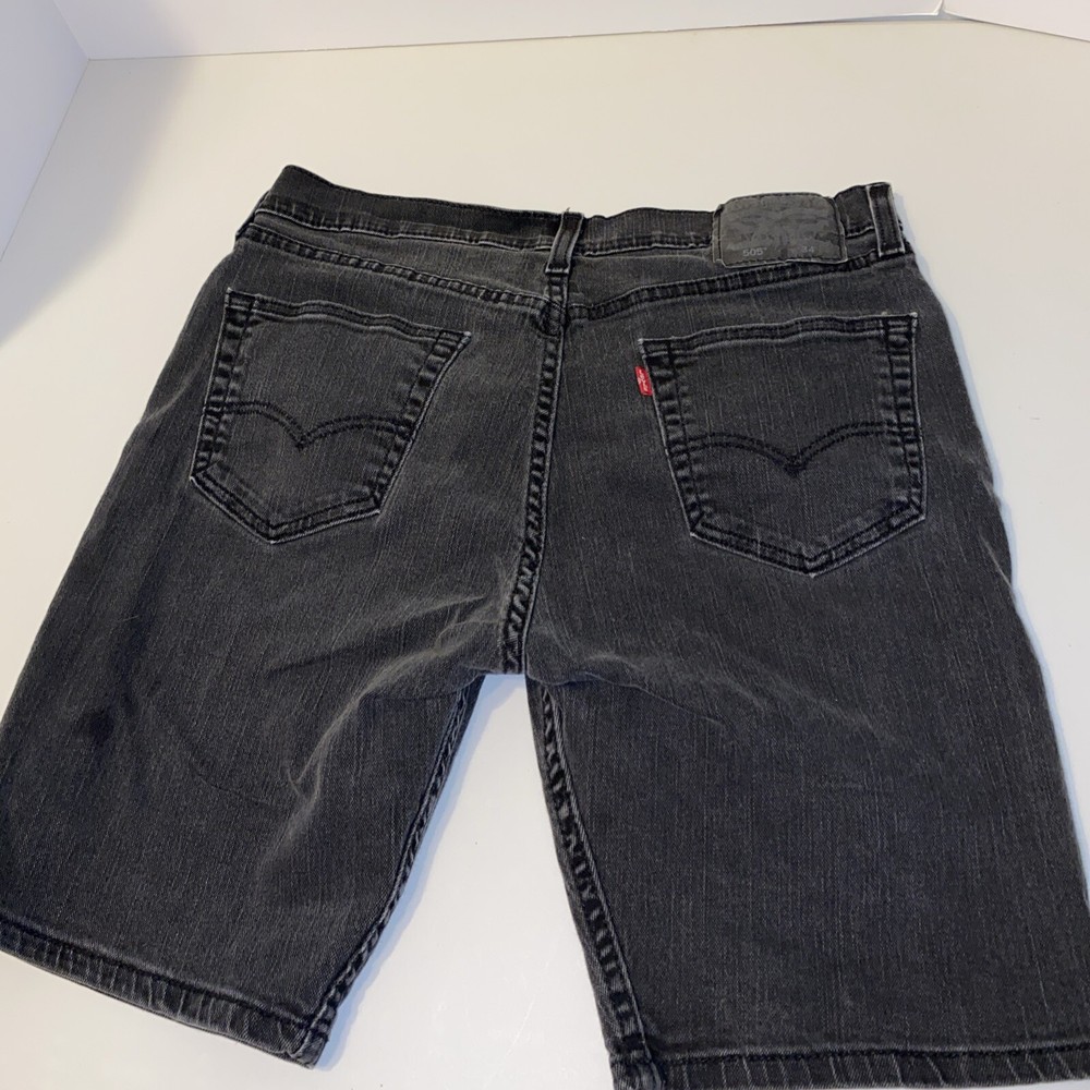 Levi’s 505 Jean Shorts Men’s 34 Black Stretch