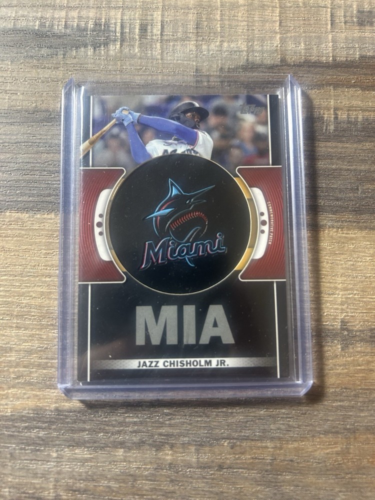2023Topps Series 1 Team Logo Commemorative Patch Black#TLP-JC Jazz Chisholm /299