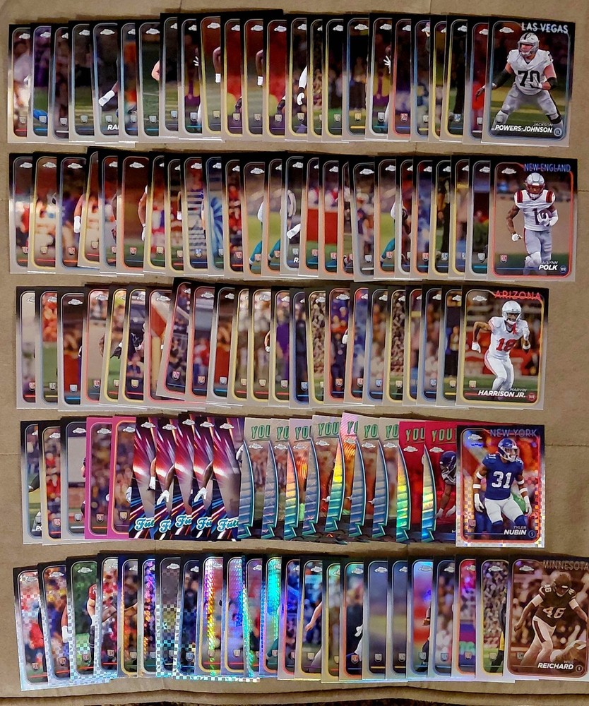 2024 Topps Chrome football lot of 240 rookies/Parallels cards