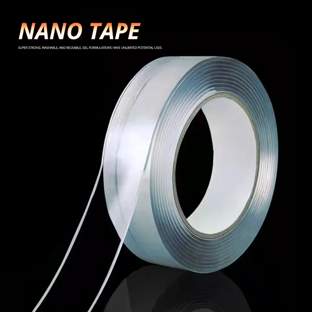 3 ROLLS ALIEN NANO TAPE Double Sided Removable Mounting Heavy Duty Adhesive Gel