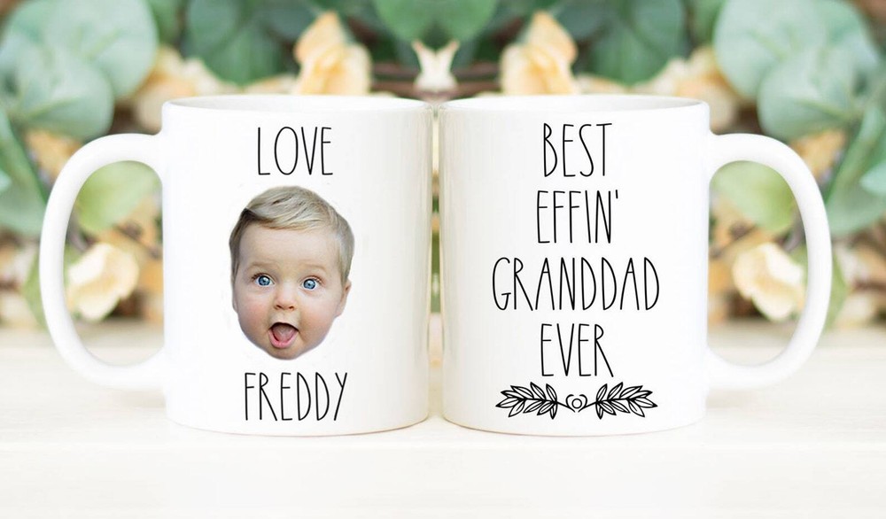 Best Effin' Granddad Ever Mug Father's Day Gift Personalized With Photo Of Kids