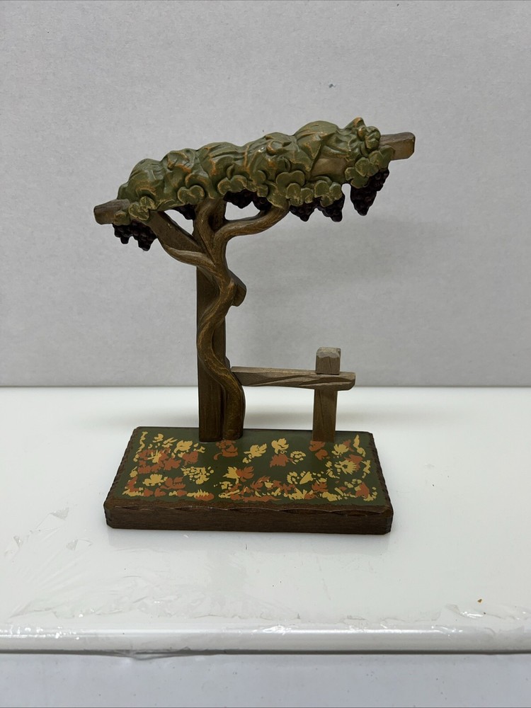 Anri Italy Hand Carved Painted Grape Arbor Display Stand New