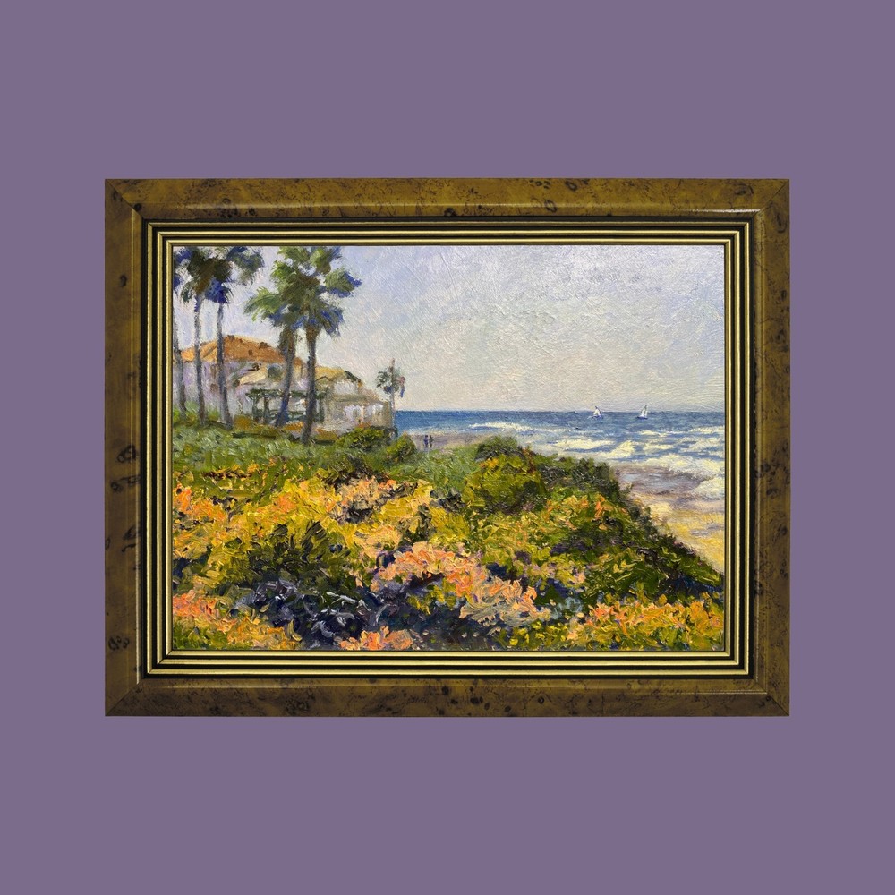Stunning Oil painting. La Jolla Scene. Original. Signed. Impressionist Art.