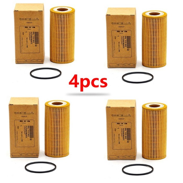 4pcs 06L115562A Oil Filter For Audi A3 A4 A5 Q5 TT VW Jetta Golf MK7 1.8T 2.0T