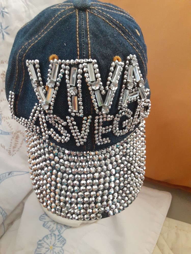 Women's Vegas Style Studded Baseball Cap with Rhinestones