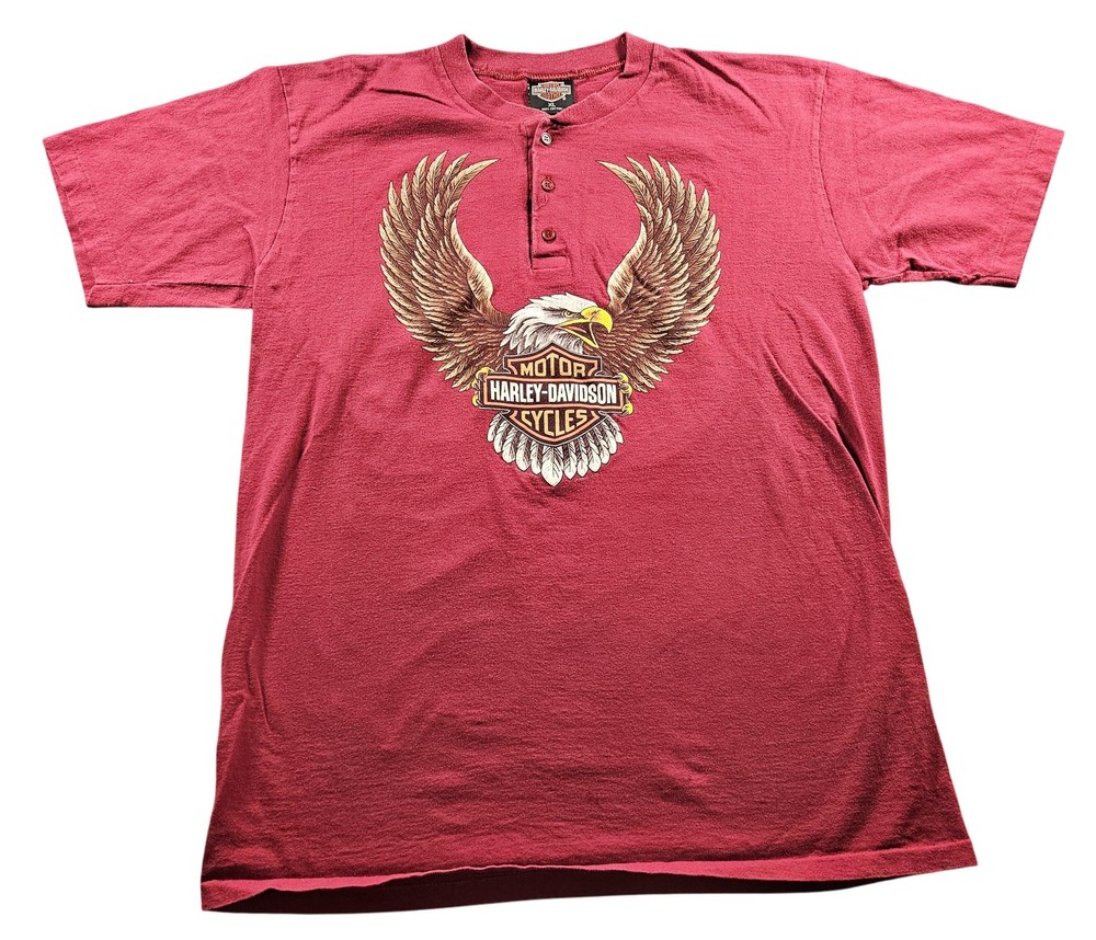 Vintage Harley-Davidson Shirt Mens XL Eagle Graphic Biker Grunge Y2K 90s Tee