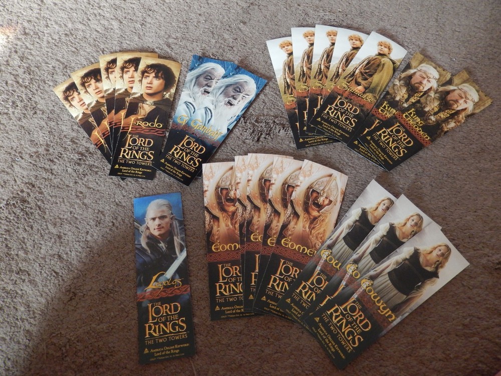 LORD OF THE RINGS TWO TOWERS Promo Movie Bookmark LOT FRODO SAM GANDOLF AND MORE