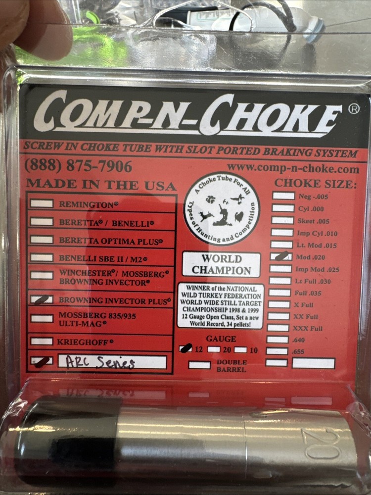 Comp-N-Choke Tubes 12gauge Browning Invector Plus .I AM SELLING BOTH AT $55