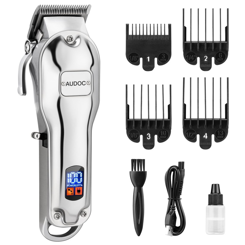 Professional Cordless Hair Clippers for Men - Maquina Para Cortar Pelo
