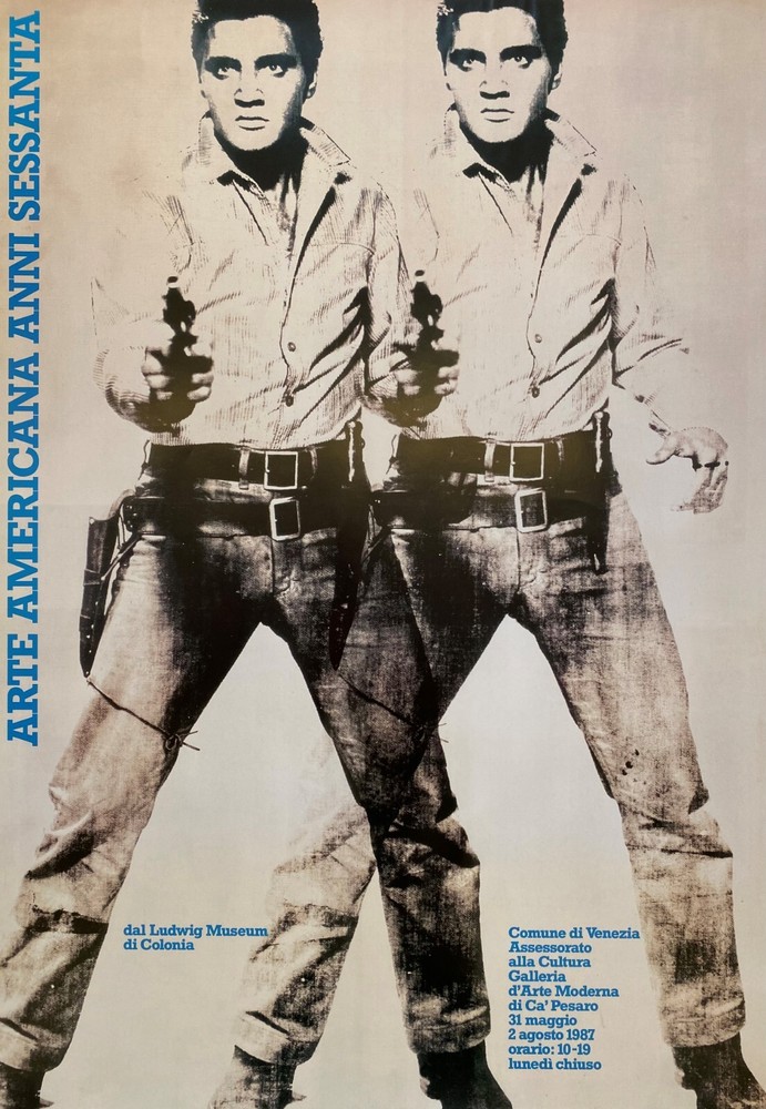 Andy Warhol, 1987 - American Art (Elvis Presley) - Advertising Vintage Poster