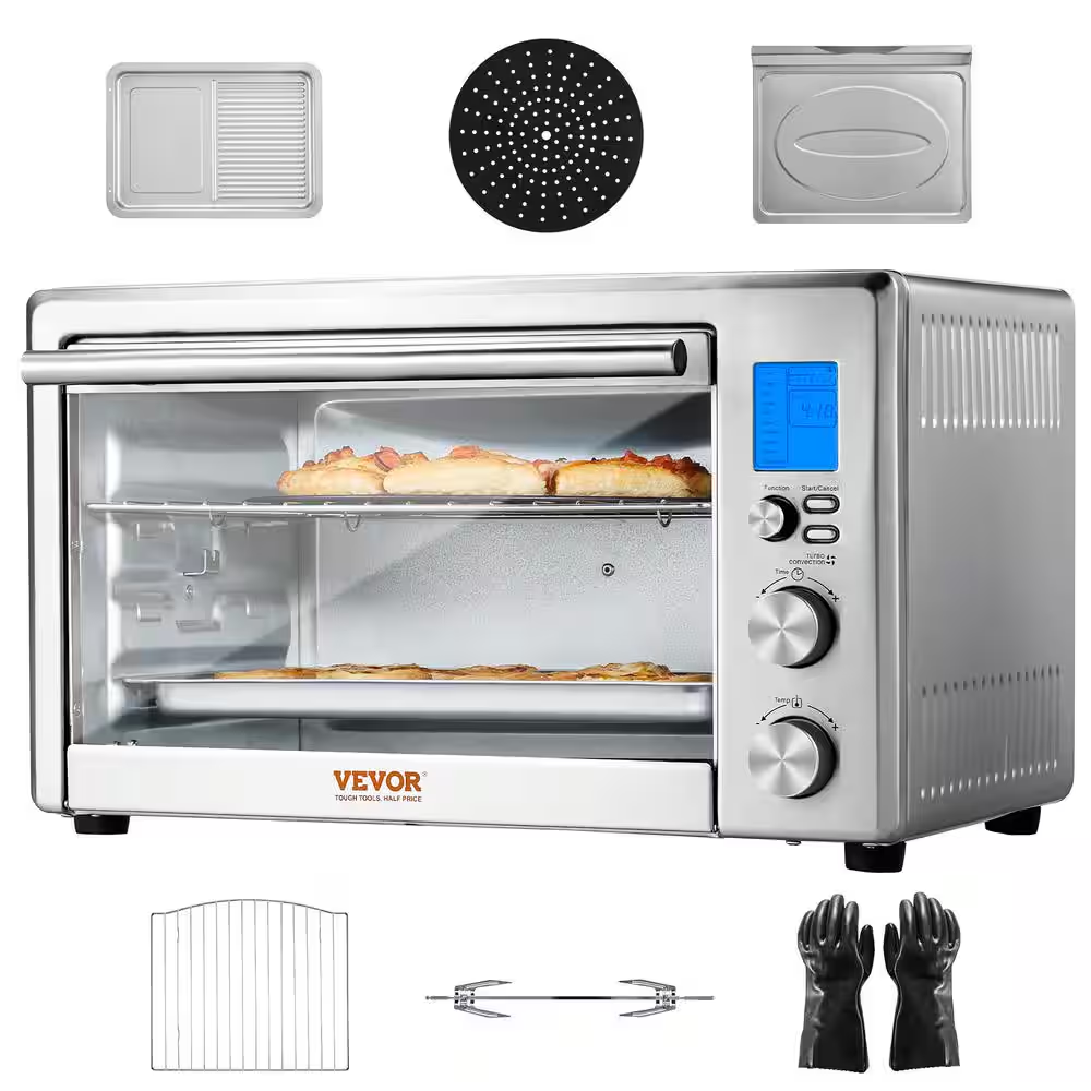 10-In-1 28L Silver Convection Oven with 30 Qt Capacity