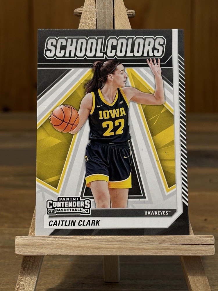 2024 Caitlin Clark Panini Contenders #SC1 School Colors Basketball Card Hawkeyes