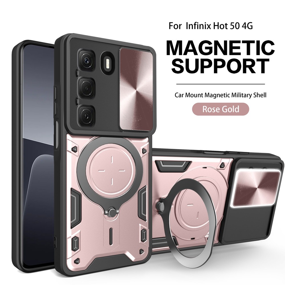 Infinix Hot 50 4G Luxury Magnetic Slide Lens Cover Case