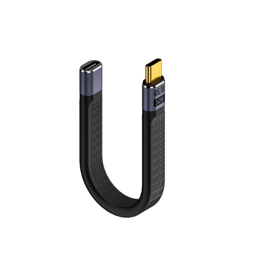 USB4 40Gbps 240W 8K Flat Slim FPC USB C Short Cable