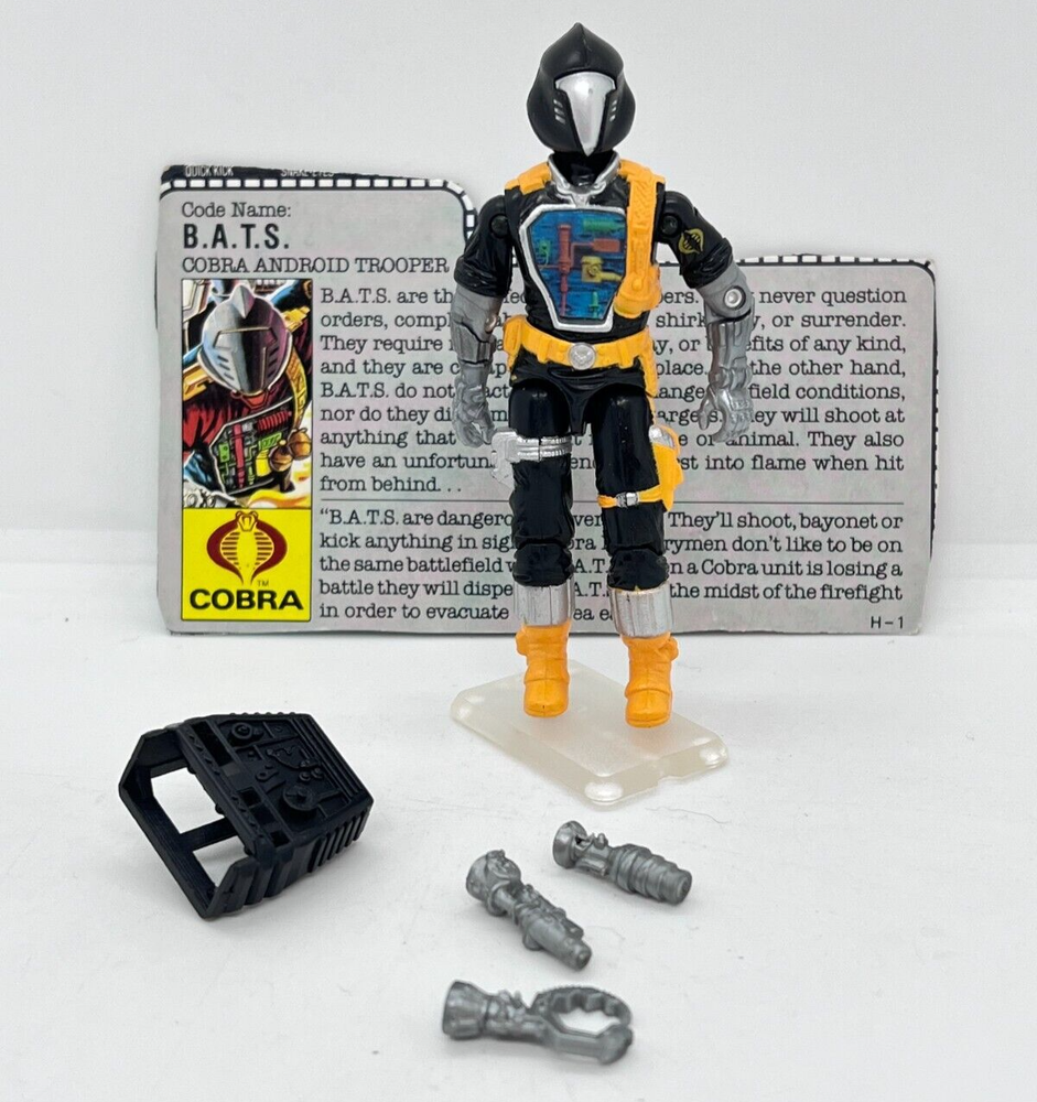 💥RARE 1986 GI Joe COBRA BAT Android Trooper 100% Complete file card💥