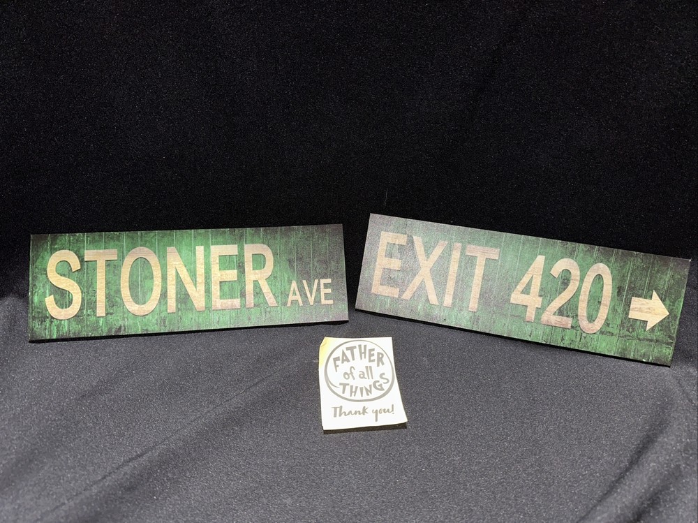 New Custom Man Cave Decor Stoner/420 Wood Hang Signs 420 Decorations