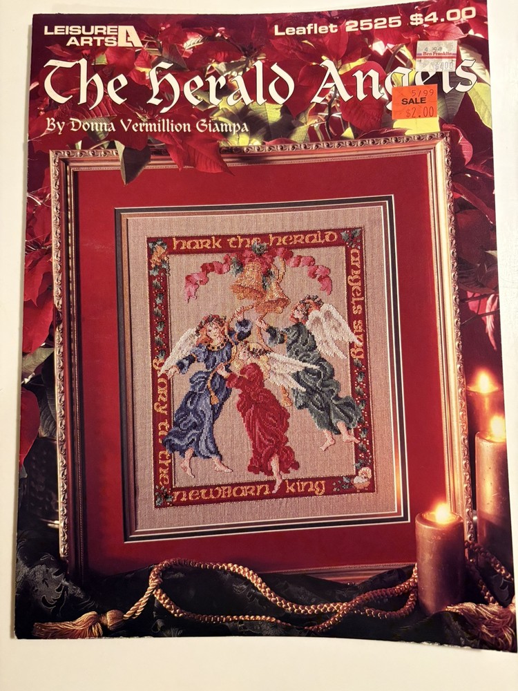 Leisure Arts The Herald Angels Donna Vermillion Counted Cross Stitch Pattern