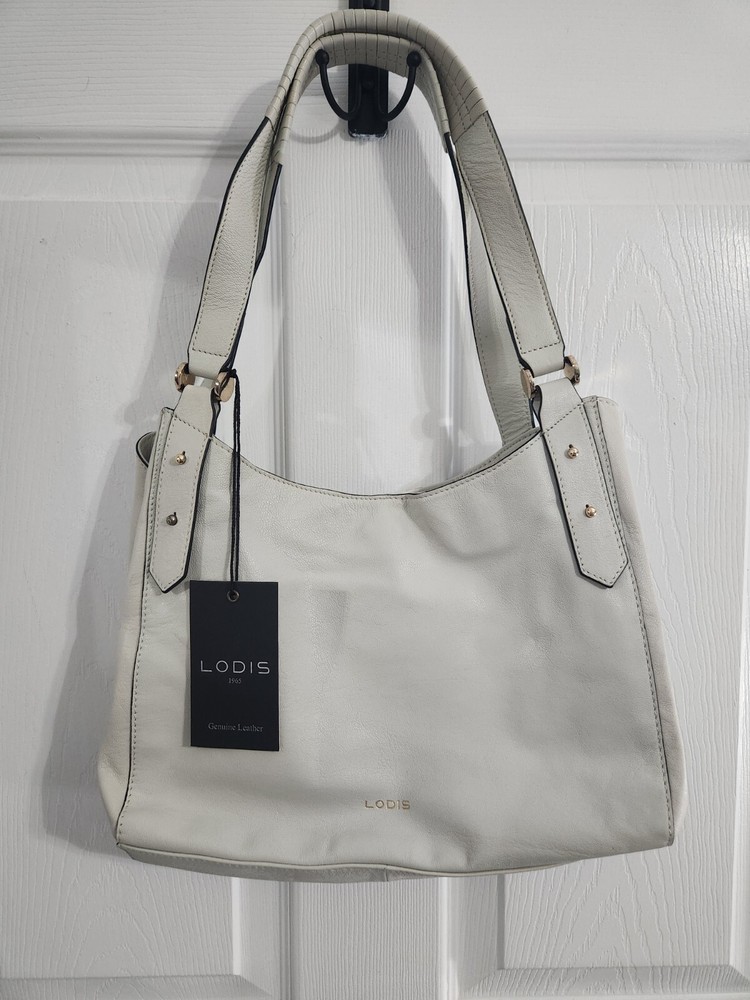 NWT LODIS Kinsley Tote leather shoulder bag clay minimalist