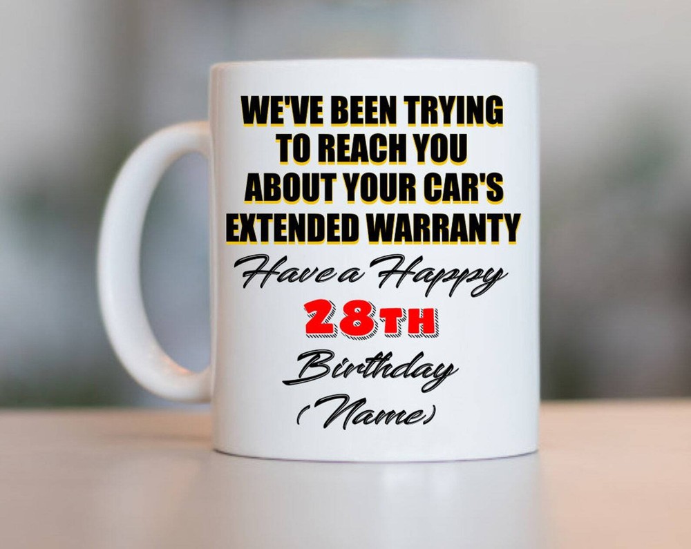 28th Birthday Gift For Women And Men Custom 28th Birthday Mug 28 Year Old